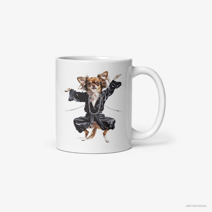 Chihuahua Raving in Black White Mug