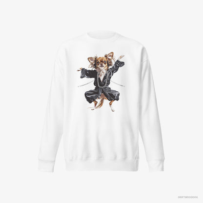 Chihuahua Raving in Black White Sweatshirt