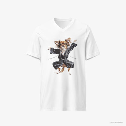 Chihuahua Raving in Black White T-Shirt