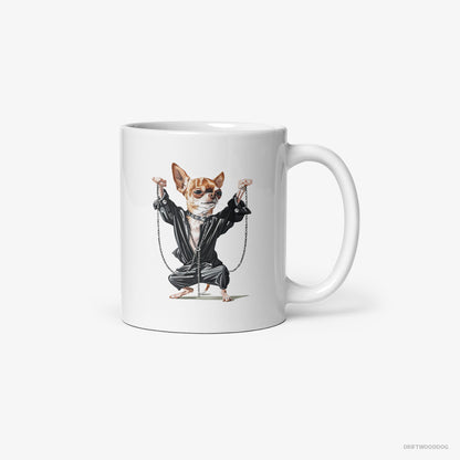 Chihuahua in a Techno Frenzy White Mug