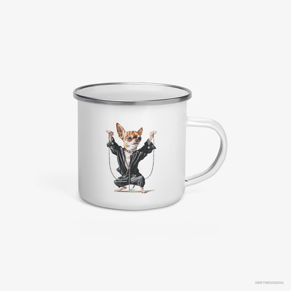 Chihuahua in a Techno Frenzy Enamel Mug