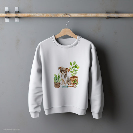 Chihuahua Gardening with Care Sweatshirt – Unisex Sweatshirt for Dog Lovers