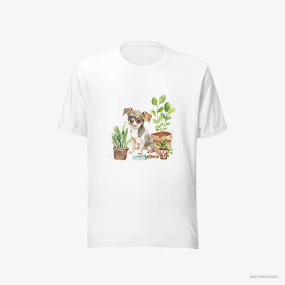 Chihuahua Gardening with Care White T-Shirt