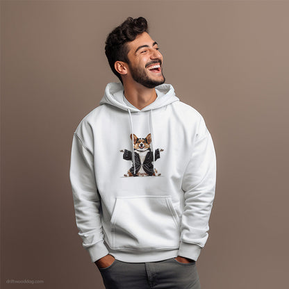 Corgi Moving to Techno Hoodie – Dog Hoodies for Men