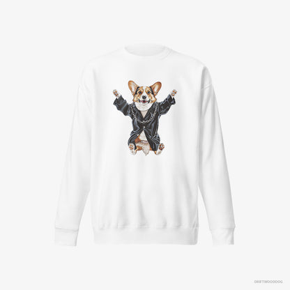 Corgi Pulsing in Black White Sweatshirt