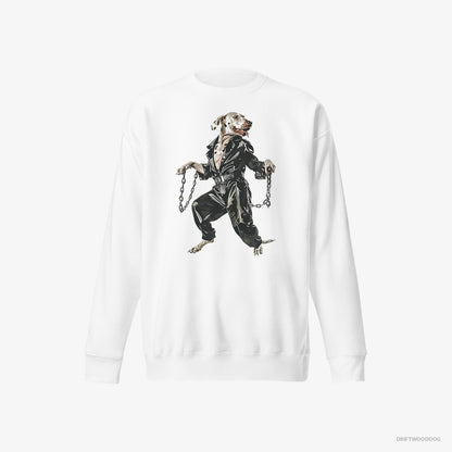 Dalmatian Vibes in Chains White Sweatshirt