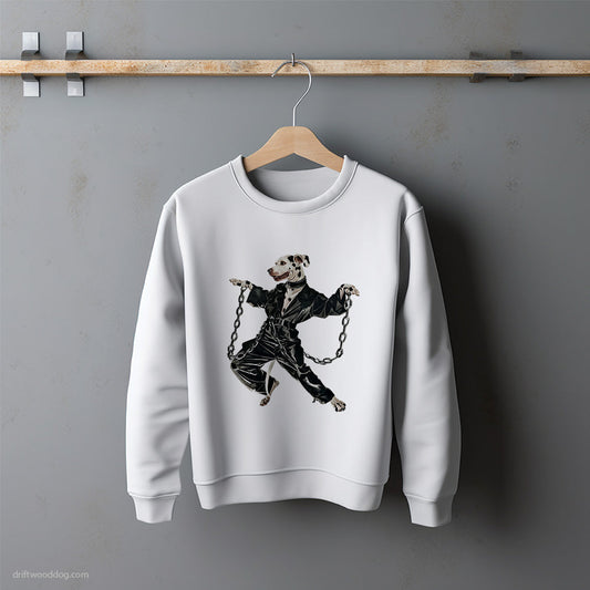 Dalmatian Grooving in the Dark Sweatshirt – Unisex Sweatshirt for Dog Lovers