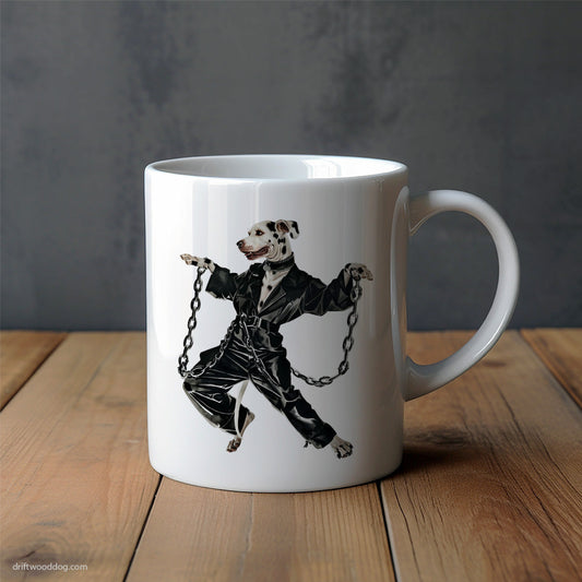 Dalmatian Grooving in the Dark Mug – Unique Dog Cups | Dog-Themed Mugs