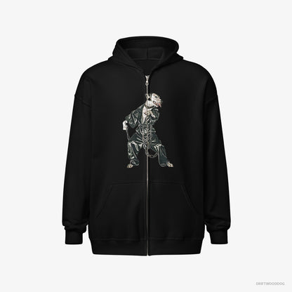 Dalmatian in a Bassline Frenzy Black Hoodie