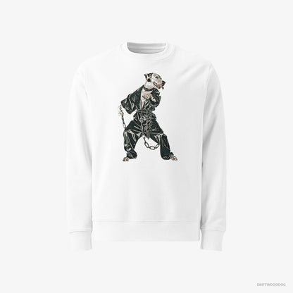 Dalmatian in a Bassline Frenzy White Sweatshirt