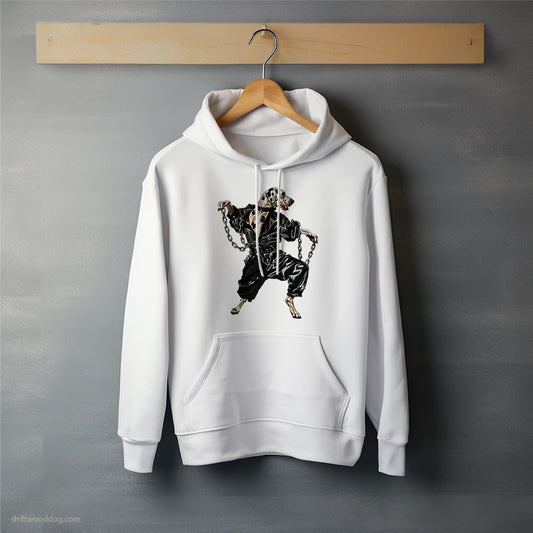 Dalmatian Dancing in Black Hoodie – Unisex Hoodie for Dog Lovers