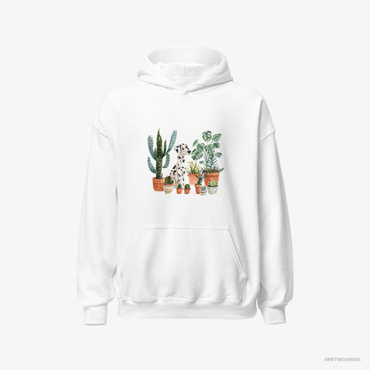 Dalmatian Caring for Plants White Hoodie