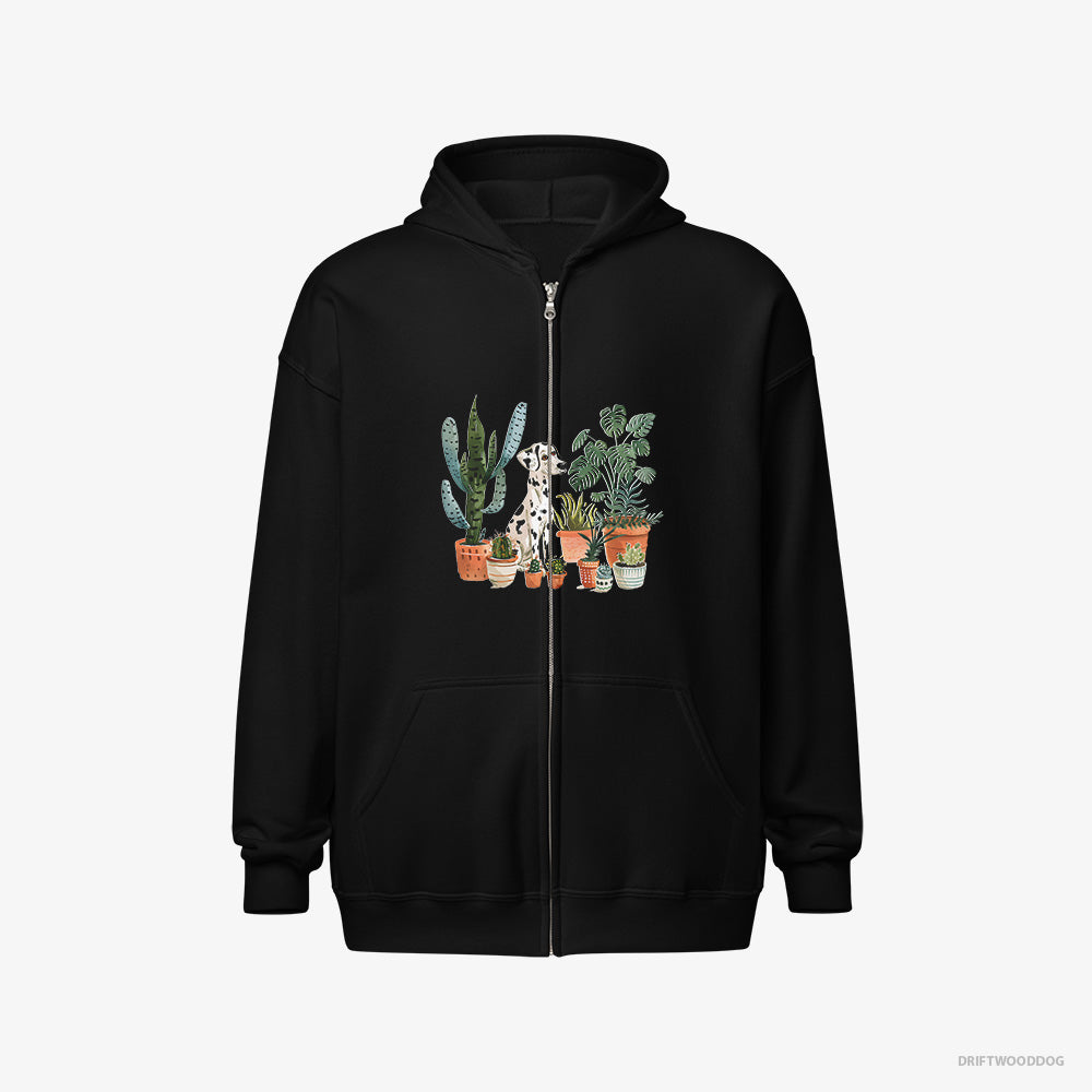 Dalmatian Caring for Plants Full-Zip Hoodie