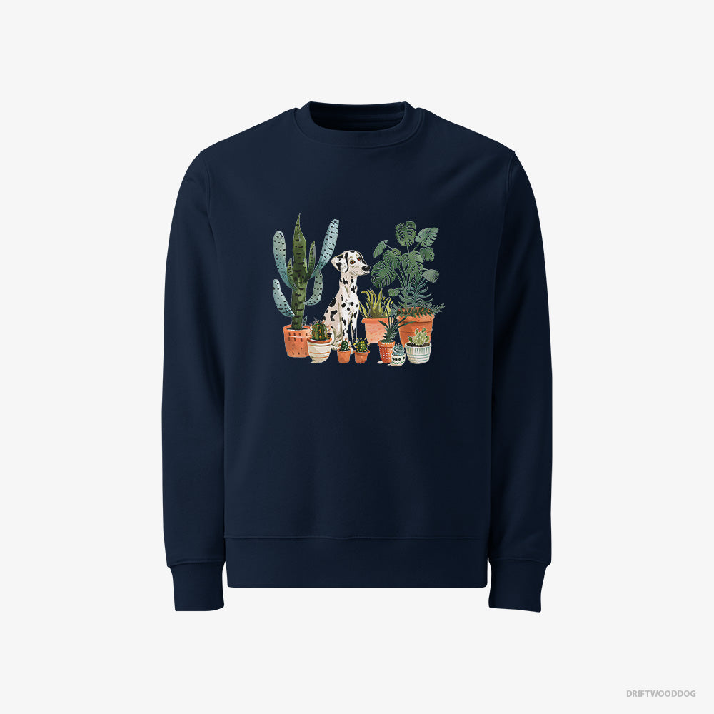 Dalmatian Caring for Plants – Men's Sweatshirt Navy – Classic