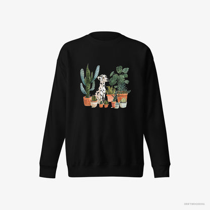 Dalmatian Caring for Plants Black Sweatshirt