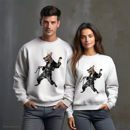 Dobermann Raving in Chains Sweatshirt – Unisex Sweatshirt for Dog Owners