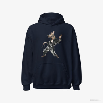 Dobermann Raving in Chains Navy Hoodie