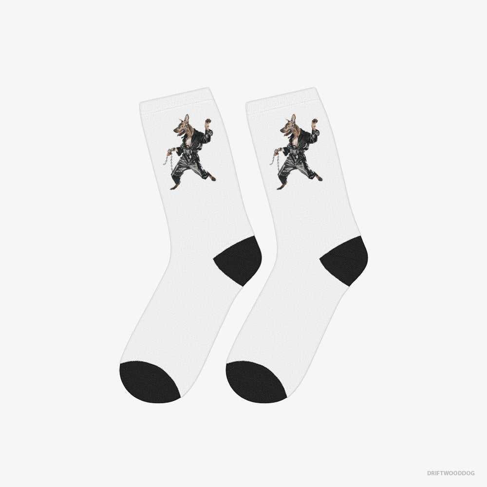 Dobermann Raving in Chains – Socks White – Classic