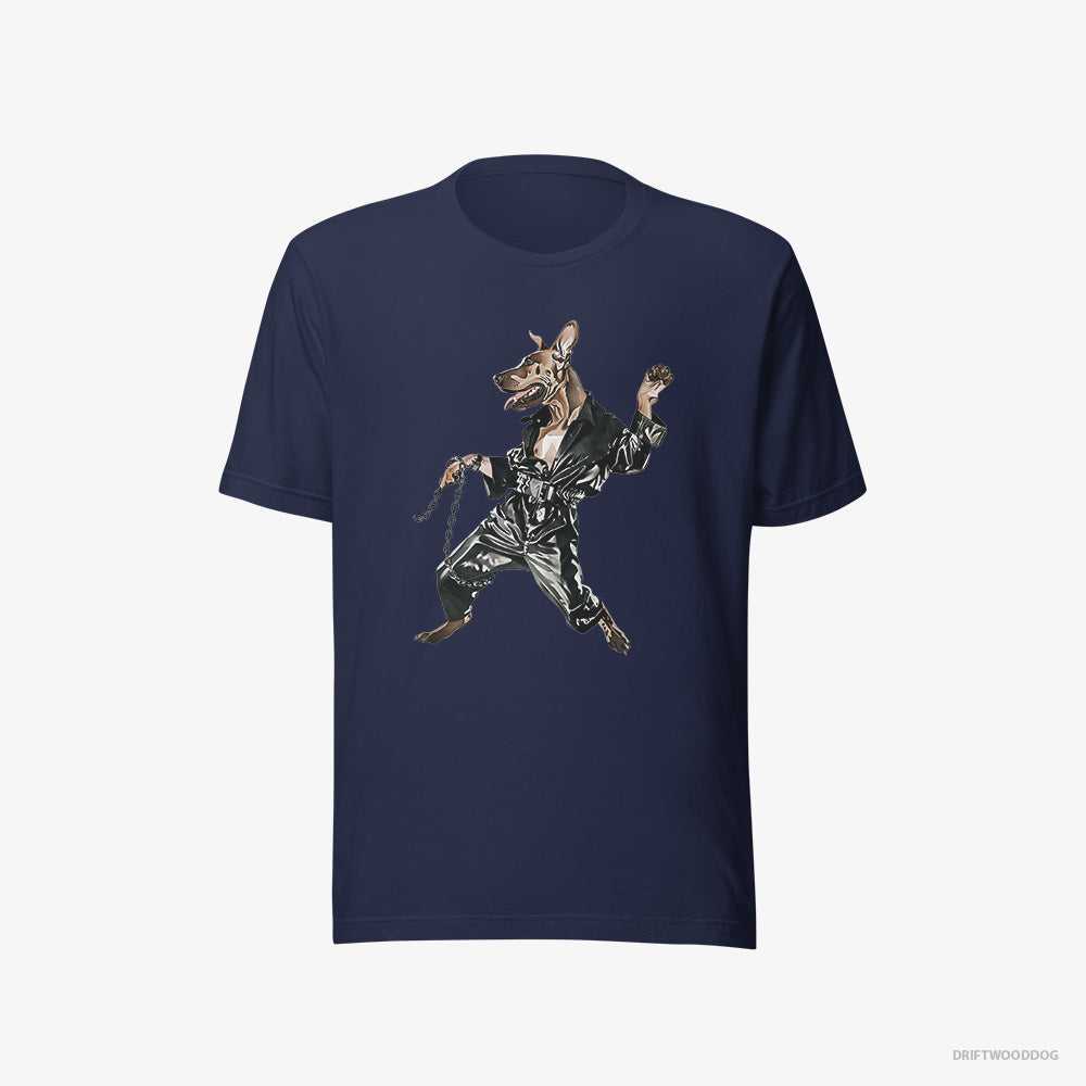 Dobermann Raving in Chains – Men's T-Shirt Navy Eco – Eco-Friendly