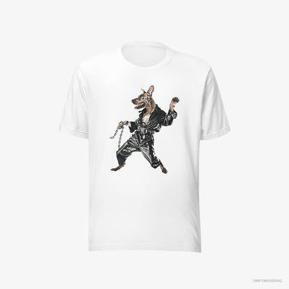 Dobermann Raving in Chains White T-Shirt