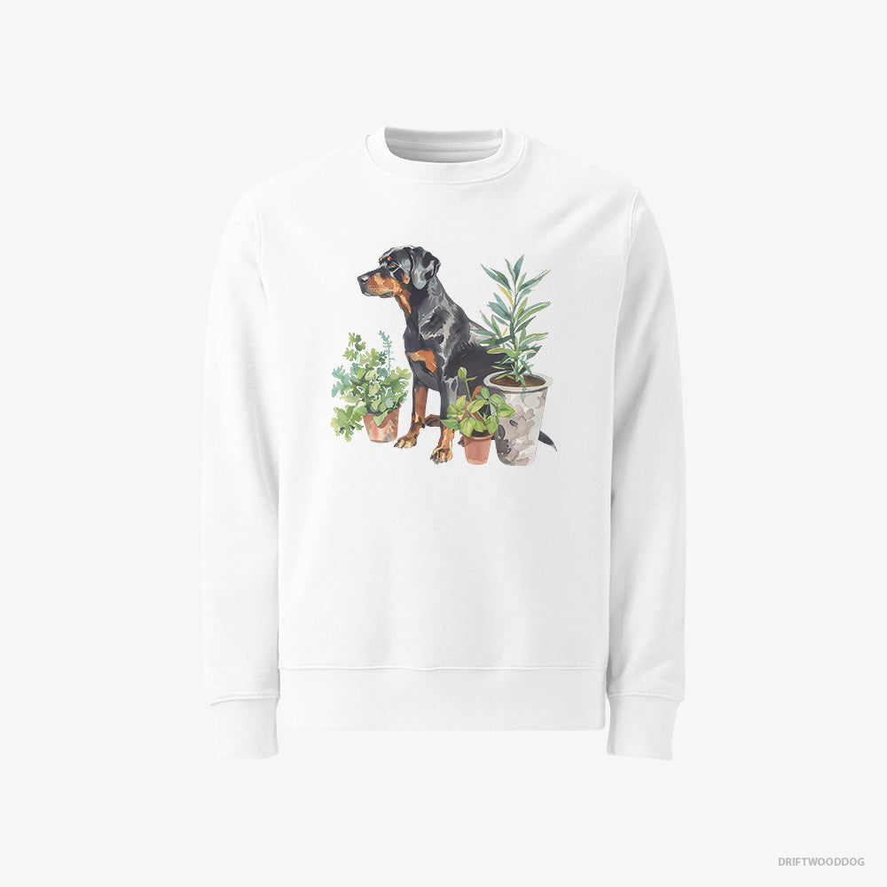 Dobermann Between Plant Pots Classic Sweatshirt