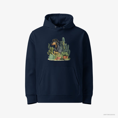 Dobermann Among Houseplants Navy Hoodie