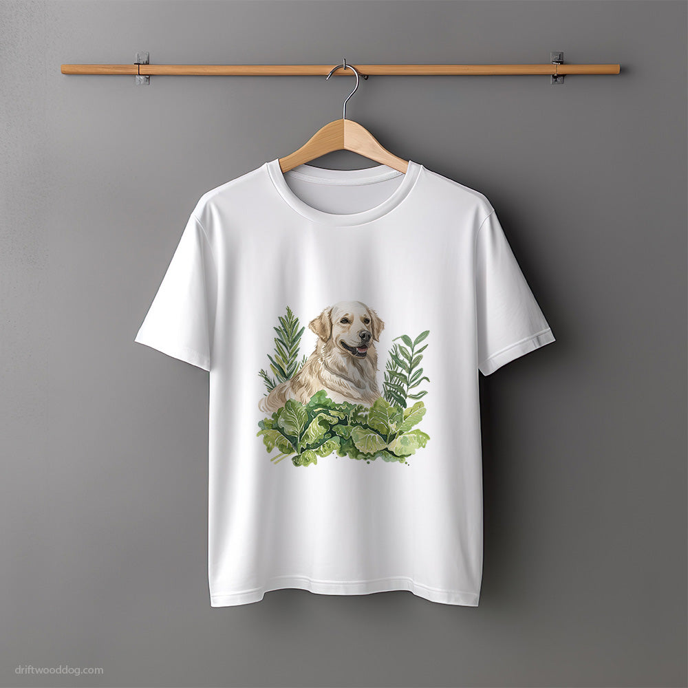 Golden Retriever Organizing the Garden Shed T-Shirt – Unisex Tee for Dog Lovers