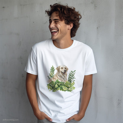 Golden Retriever Organizing the Garden Shed T-Shirt – Dog T-Shirt for Men