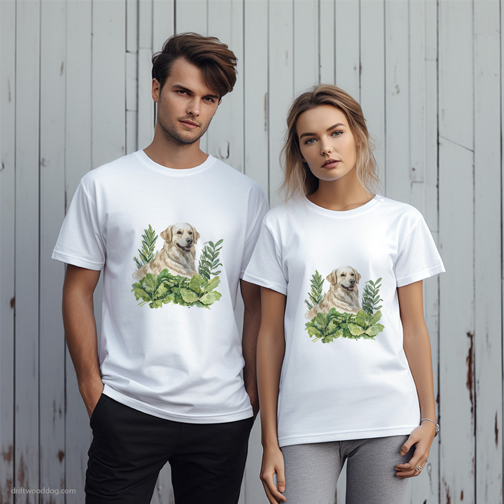 Golden Retriever Organizing the Garden Shed T-Shirt – Unique Dog T-Shirts for Pet Lovers