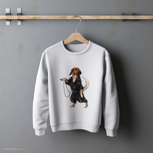 Golden Retriever in a Dark Techno Trance Sweatshirt – Unisex Sweatshirt for Dog Lovers