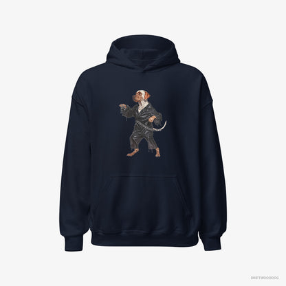 Labrador Retriever Raving to the Beat Navy Hoodie