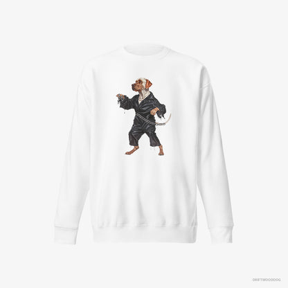 Labrador Retriever Raving to the Beat White Sweatshirt