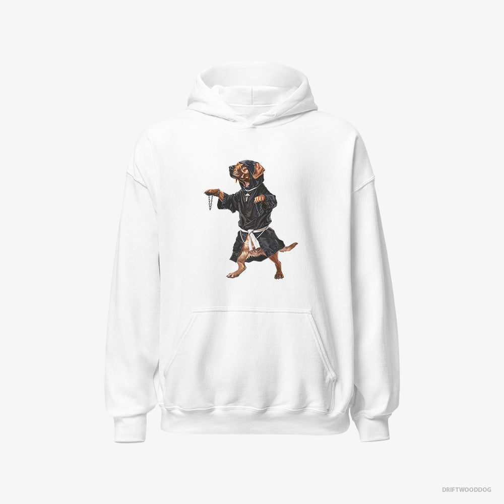 Labrador Retriever Grooving with Chains – Men's Hoodie White – Classic