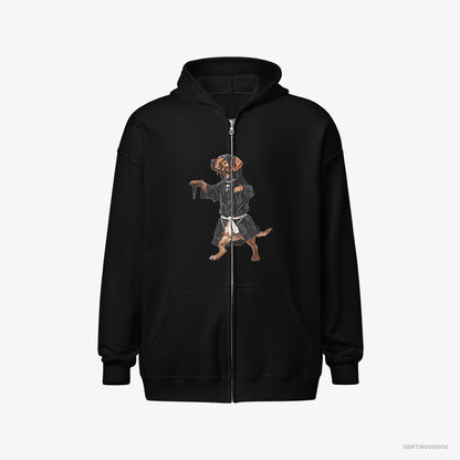 Labrador Retriever Grooving with Chains Black Hoodie