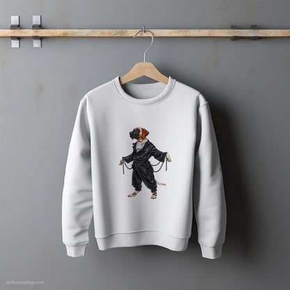 Labrador Retriever in a Dark Bass Groove Sweatshirt – Unisex Sweatshirt for Dog Lovers