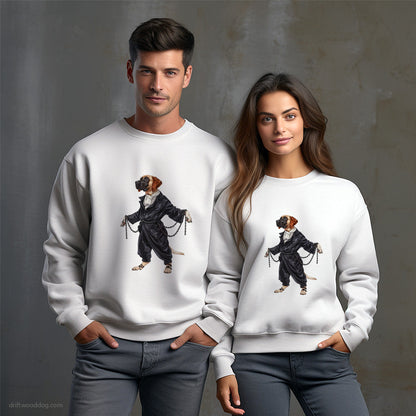 Labrador Retriever in a Dark Bass Groove Sweatshirt – Unisex Sweatshirt for Dog Owners