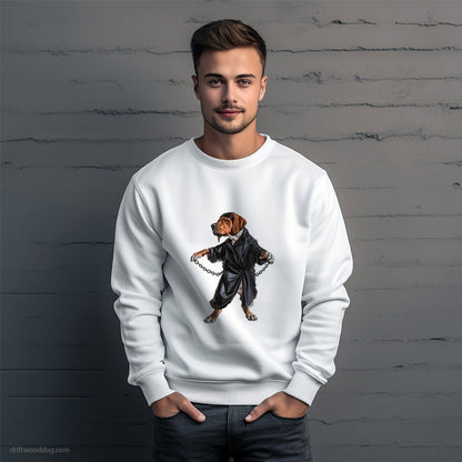 Labrador Retriever Dancing to Techno Sweatshirt – Unique Dog Sweatshirt for Men