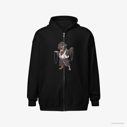 Pug Spinning in Chains Black Hoodie