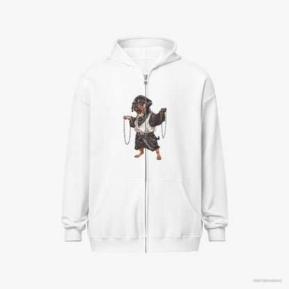 Pug Spinning in Chains White Hoodie