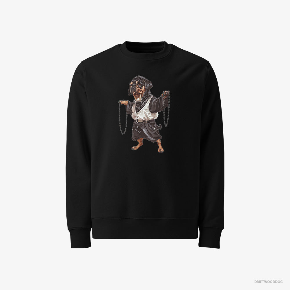 Pug Spinning in Chains – Men's Sweatshirt Black – Classic