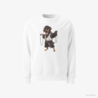 Pug Spinning in Chains White Sweatshirt