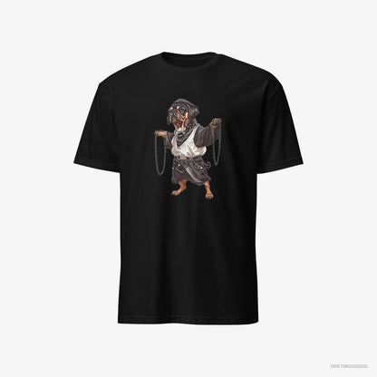 Pug Spinning in Chains Black T-Shirt