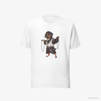 Pug Spinning in Chains White T-Shirt