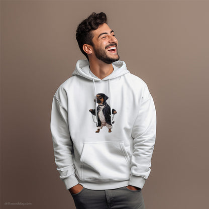 Pug Raving to Techno Hoodie – Dog Hoodies for Men