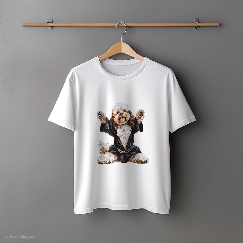 Poodle Dancing in Chains T-Shirt – Unisex Tee for Dog Lovers