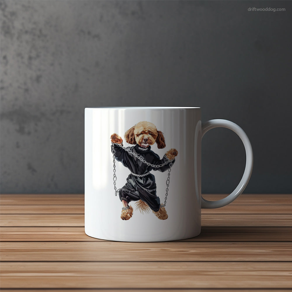 Poodle Raving to Techno Mug – Funny Dog Coffee Mugs | Quirky Canine Drinkware