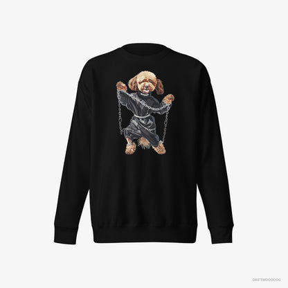 Poodle Raving to Techno Black Sweatshirt