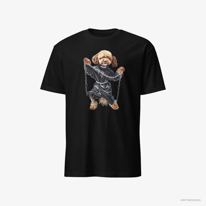 Poodle Raving to Techno Black T-Shirt