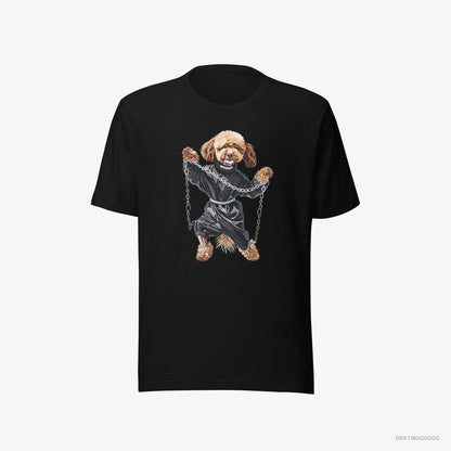 Poodle Raving to Techno Black T-Shirt