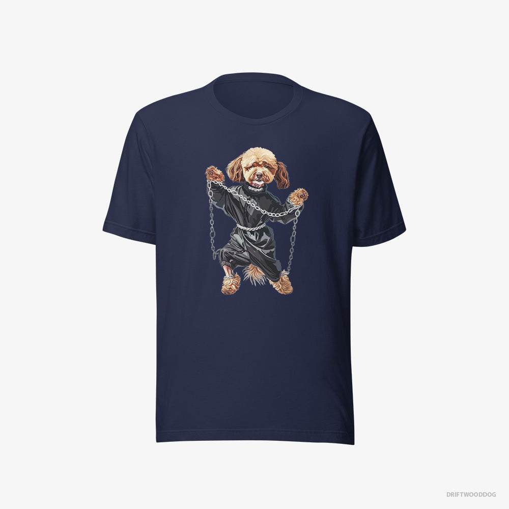 Poodle Raving to Techno – Men's T-Shirt Navy Eco – Eco-Friendly